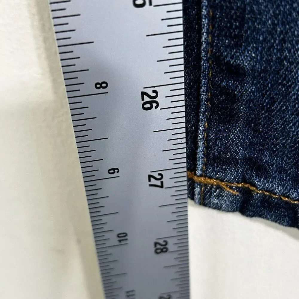 J.Crew Toothpick Ankle Jeans Size 27 Denim Dark Blue Stretch Low Rise Jeans